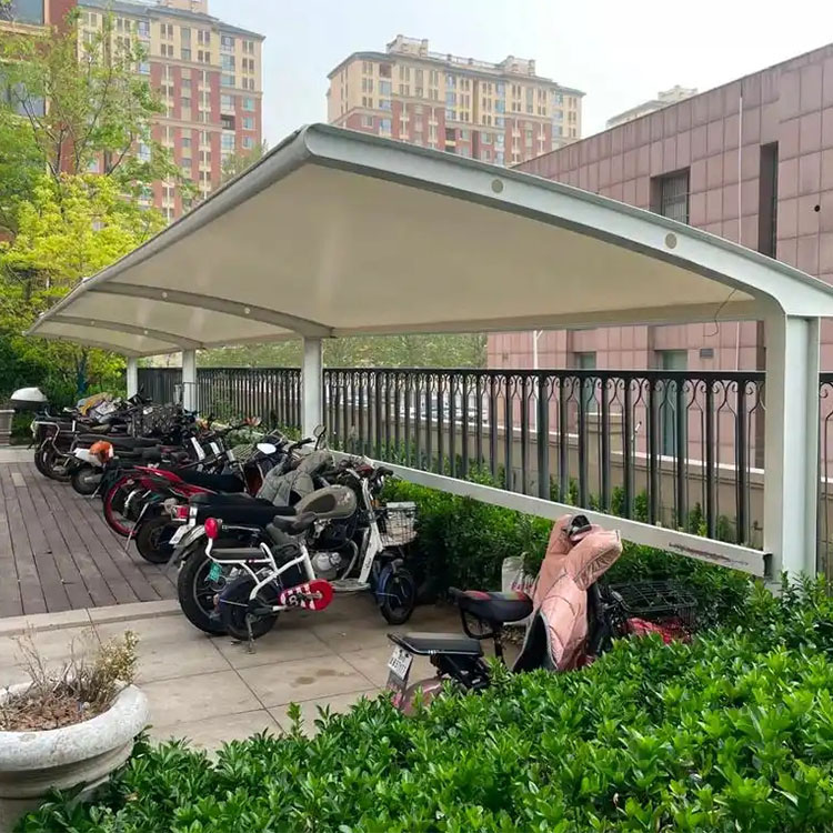 聂荣县膜结构电动车棚